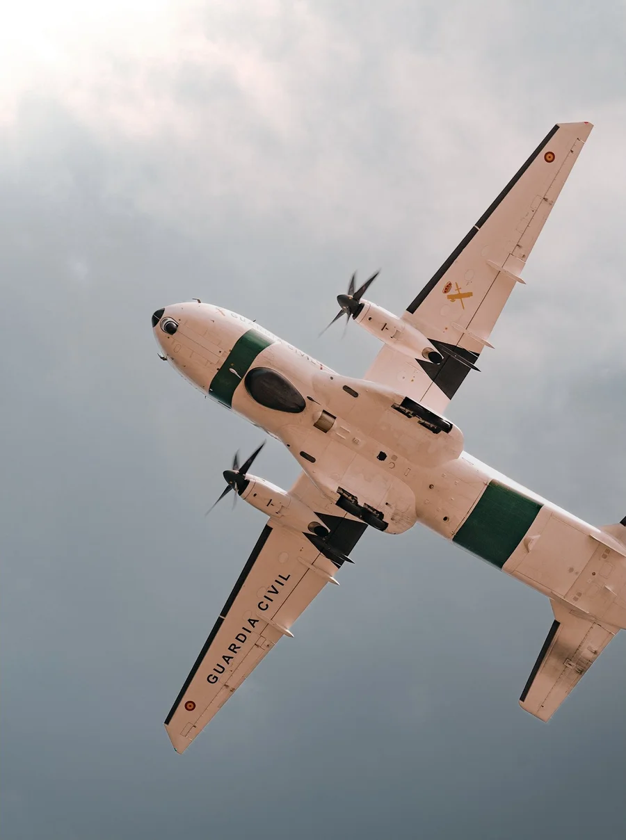 Avión de la Guardia Civil en el festival aéreo de Gijón